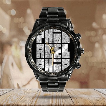 Discover Philadelphia USA City Map Typography Light Calendar Steel Band Watch