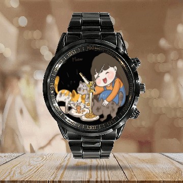 Discover Crazy Cat Lady is My Destiny Calendar Steel Band Watch