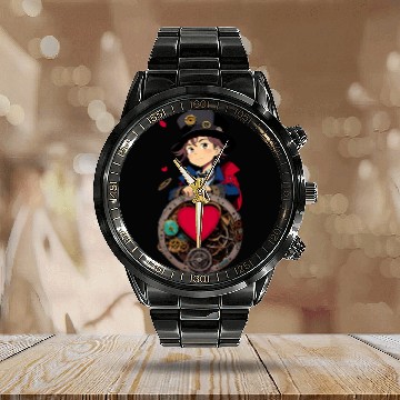Discover Gears and Lace: A Cute Steampunk Design Calendar Steel Band Watch