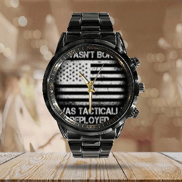 Discover Patriotic Army Veteran Us Soldier Saying Calendar Steel Band Watch