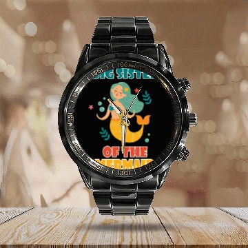Discover Big Sister of the Mermaid Calendar Steel Band Watch