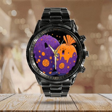 Discover crazy carrot Calendar Steel Band Watch
