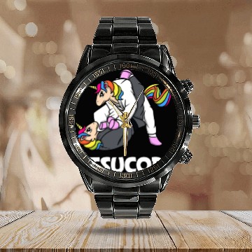 Discover Jitsucorn Jiu Jitsu Unicorn MMA BJJ Judo Calendar Steel Band Watch