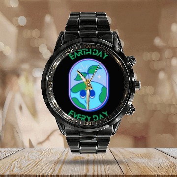 Discover Earth Day Everyday - Earth day 2023 Calendar Steel Band Watch