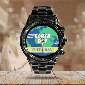 Discover Earth Day 2023 Calendar Steel Band Watch