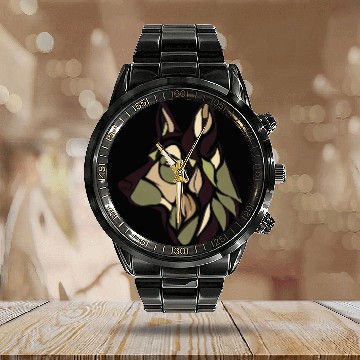 Discover GERMAN SHEPHERD ART PUPPY DOG ANIMALS ART Calendar Steel Band Watch