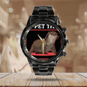 Discover Otters Lover Pet That Otter Calendar Steel Band Watch
