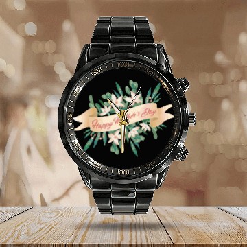 Discover Happy Mother's Day Calendar Steel Band Watch