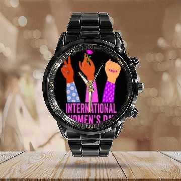 Discover International Women's Day 2023 - Womens Embrace Eq Calendar Steel Band Watch