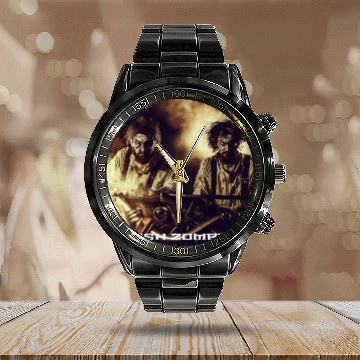 Discover AMISH ZOMBIES #1 Calendar Steel Band Watch