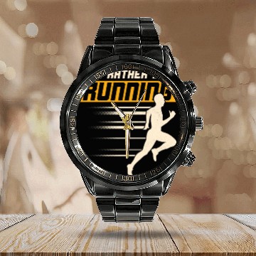 Discover I'd Rather Be Running Running Marathon Trail Calendar Steel Band Watch