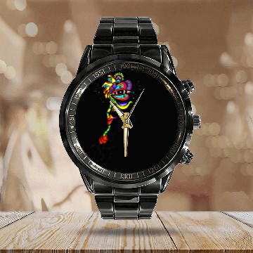 Discover AliEn FlOWeR444 Calendar Steel Band Watch