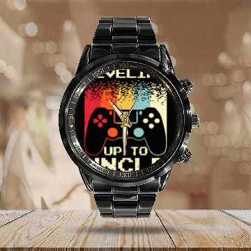 Discover Best New Uncle For Men Boys Soon To Be Uncle Nephe Calendar Steel Band Watch