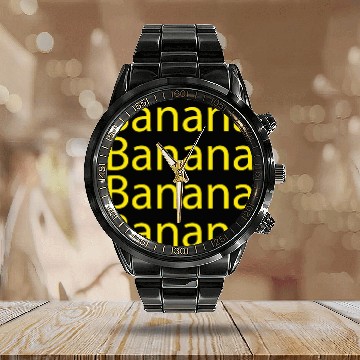 Discover banana Calendar Steel Band Watch