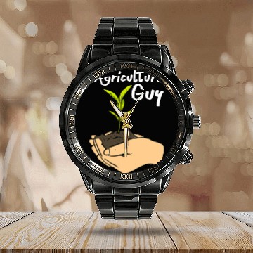 Discover Agriculture Agriculture Teacher Funny Farmer Funny Calendar Steel Band Watch