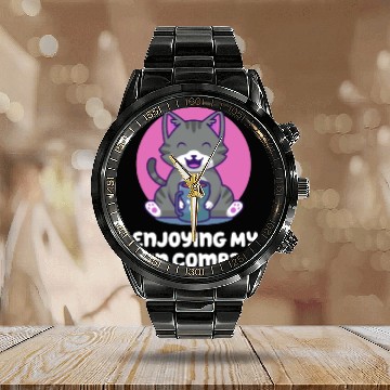 Discover Enjoying My Own Company Sarcastic Introvert Sarcas Calendar Steel Band Watch