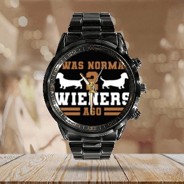 Discover Dachshund Gift Dixie Wiener Doxie Dackel Calendar Steel Band Watch