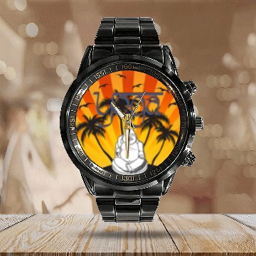 Discover Jnanamama Yoga Maternity Buddha Calendar Steel Band Watch