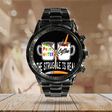 Discover Funny Art Teacher Painter Artist Paint Mug Coffee Calendar Steel Band Watch