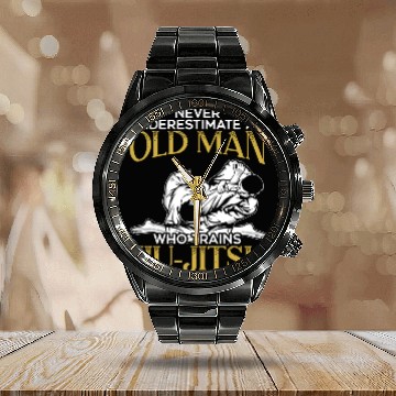 Discover Jiu Jitsu BJJ Martial Arts MMA Combat Fighting Calendar Steel Band Watch
