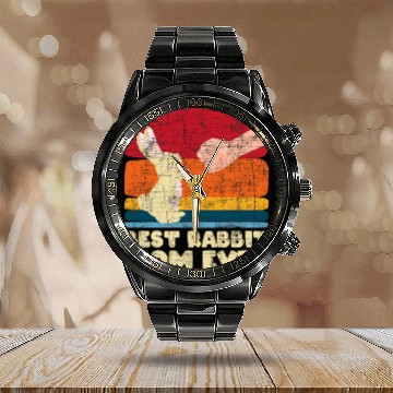 Discover Best Rabbit Mom Ever Bunny Farmer Zookeeper Calendar Steel Band Watch