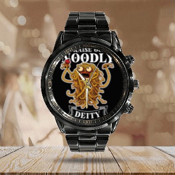 Discover Atheist Atheism Flying Spaghetti Pastafarianism Calendar Steel Band Watch