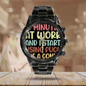 Discover 10 mins at work and i start using fuck like a comm Calendar Steel Band Watch