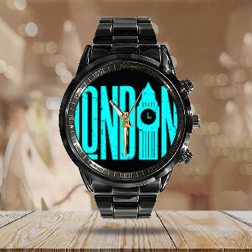 Discover London Calendar Steel Band Watch