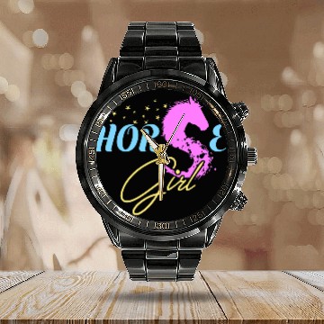 Discover Horse Girl Calendar Steel Band Watch Horse Lovers Gift Equestrian
