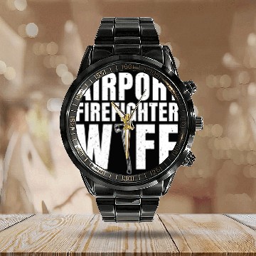 Discover Great Airport Firefighter Wife Outfit Calendar Steel Band Watch