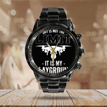 Discover Sky Is Not The Limit It Is My Playground Video Calendar Steel Band Watch