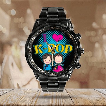 Discover K-Pop K-drama Korean Music KPop Kdrama Gift Calendar Steel Band Watch