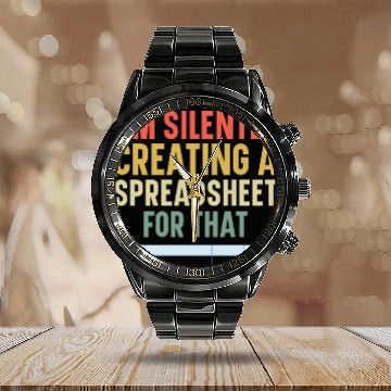 Discover Statistics Numbers Data Science Statistician Calendar Steel Band Watch