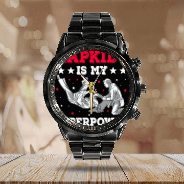 Discover Hapkido Mixed Martial Arts Korean Martial Artist Calendar Steel Band Watch
