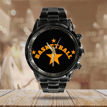 Discover Basketball is a fun sport Calendar Steel Band Watch