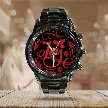 Discover Joy Christmas Calendar Steel Band Watch