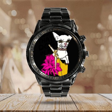 Discover I GOT THAT DOG In me Calendar Steel Band Watch