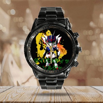 Discover Chibi Mecha: A Cute Cyberpunk Design 9 Calendar Steel Band Watch