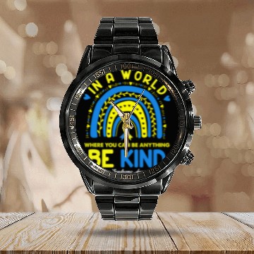 Discover Be Kind Down syndrome Awareness October Teacher Calendar Steel Band Watch