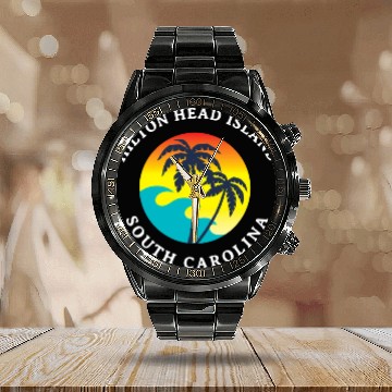 Discover Hilton Head Island South Carolina Calendar Steel Band Watch