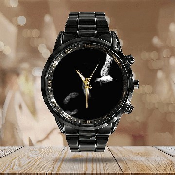 Discover hummingbird parrot owl wing feather pigeon sparoow Calendar Steel Band Watch