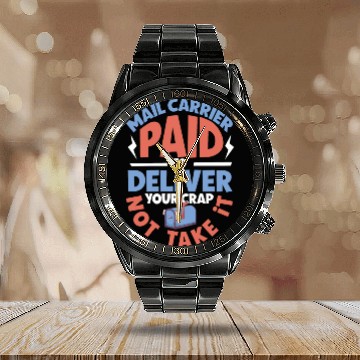 Discover Postal Worker Mail Lady Mail Carrier Postal Calendar Steel Band Watch
