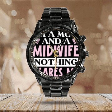 Discover Midwifery Profession Newborn Childbirth Midwife Calendar Steel Band Watch