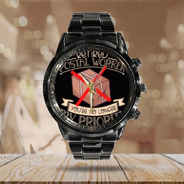Discover Postal Worker Mail Lady Mail Carrier Postal Calendar Steel Band Watch