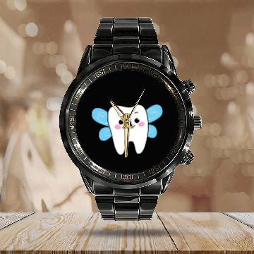 Discover I m Friends With The Tooth Fairy Calendar Steel Band Watch