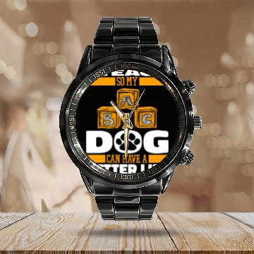 Discover Daycare Teacher Dog Calendar Steel Band Watch