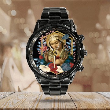 Discover Our Lady of Sorrows Calendar Steel Band Watch