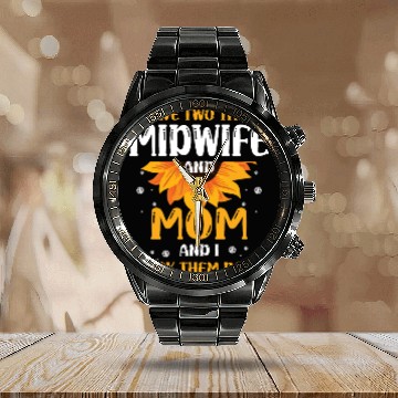 Discover Doula Midwifery Birth Childbirth Pregnancy Midwife Calendar Steel Band Watch