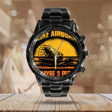 Discover I Like Airboats & Maybe 3 People Propeller Swamp H Calendar Steel Band Watch