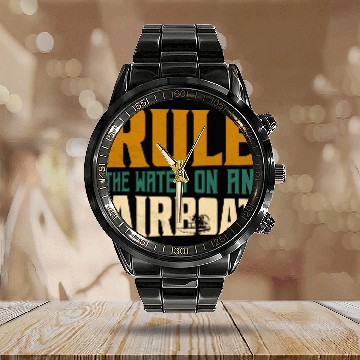 Discover Rule The Water On An Airboat Propeller Swamp Hydro Calendar Steel Band Watch